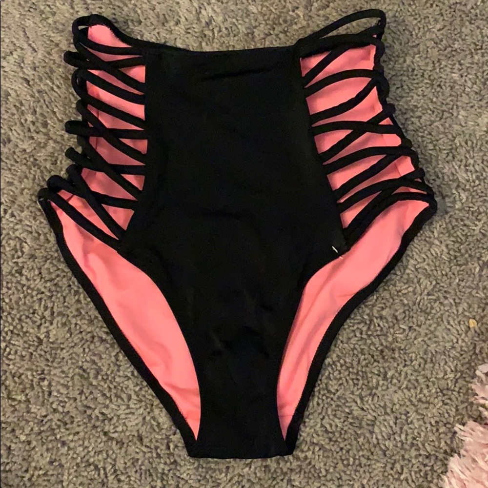 High Waisted PINK Bikini Bottom